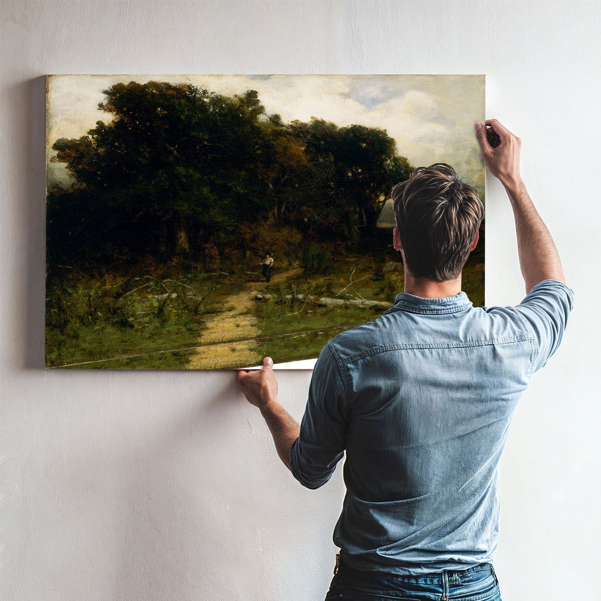 Untitled Landscape Woodcutter Path By Mitchell Bannister