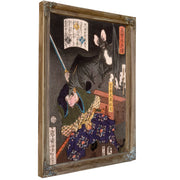 Miyamoto Musashi Slashing A Bat by Tsukioka Yoshitoshi