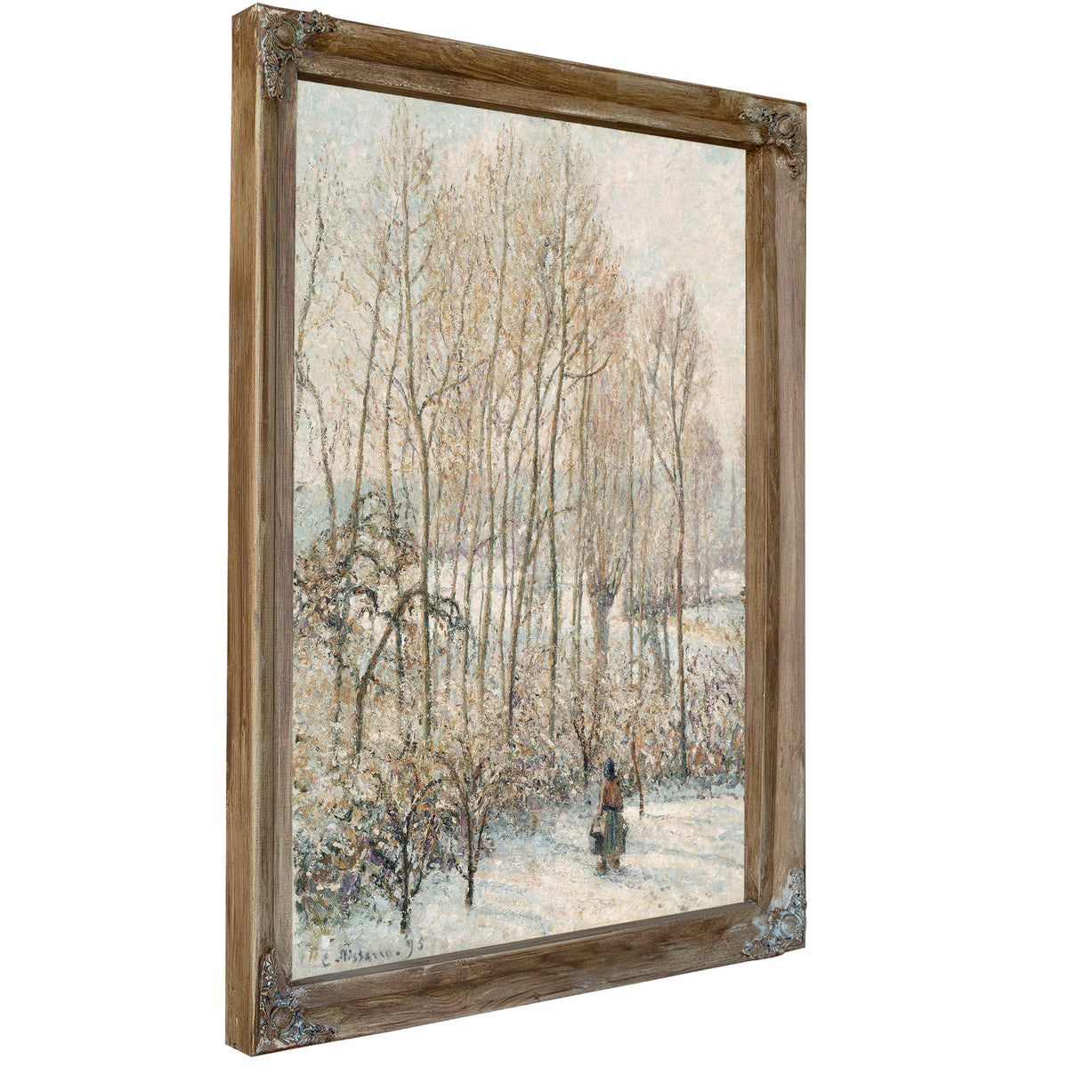 Morning Sunlight On The Snow Eragny Sur Epte by Camille Pissarro