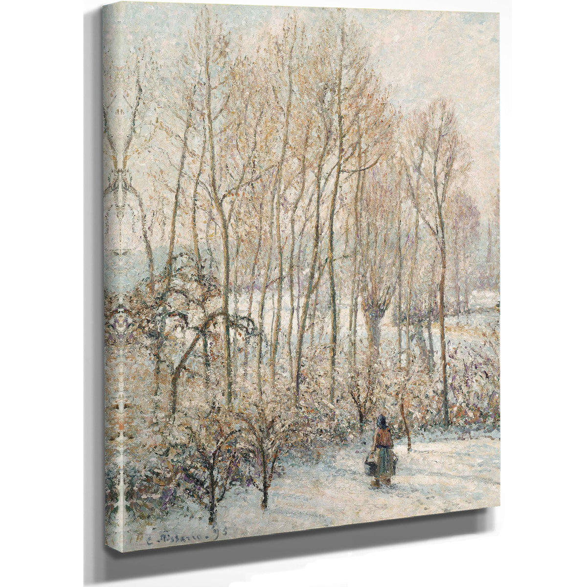 Morning Sunlight On The Snow Eragny Sur Epte by Camille Pissarro