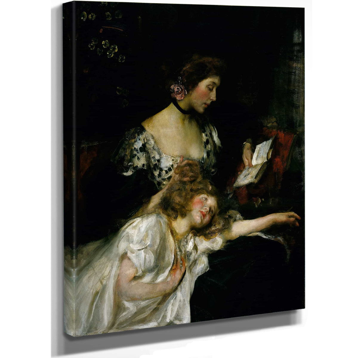 Mother And Child Lady Shannon And Kitty by James Jebusa Shannon
