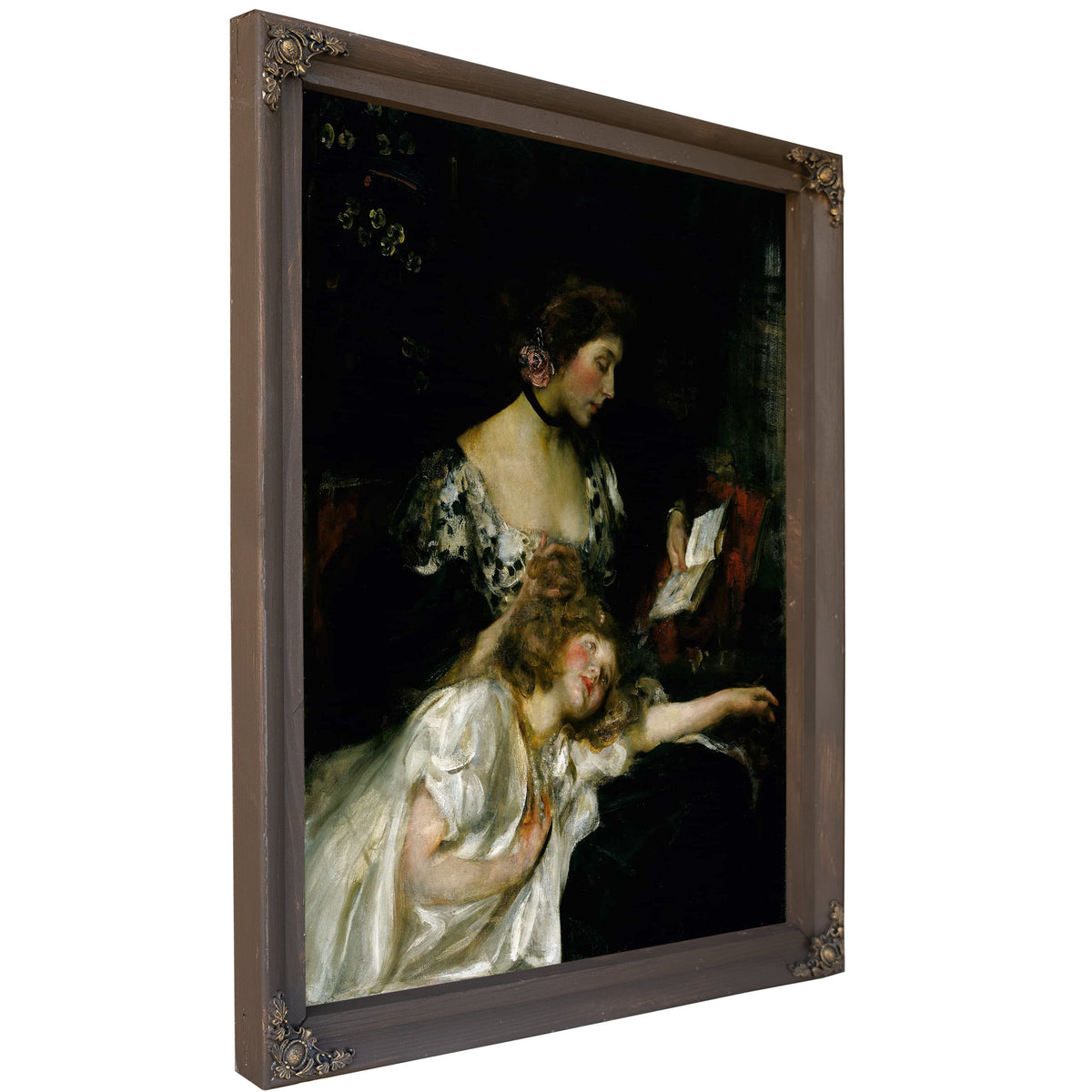 Mother And Child Lady Shannon And Kitty by James Jebusa Shannon