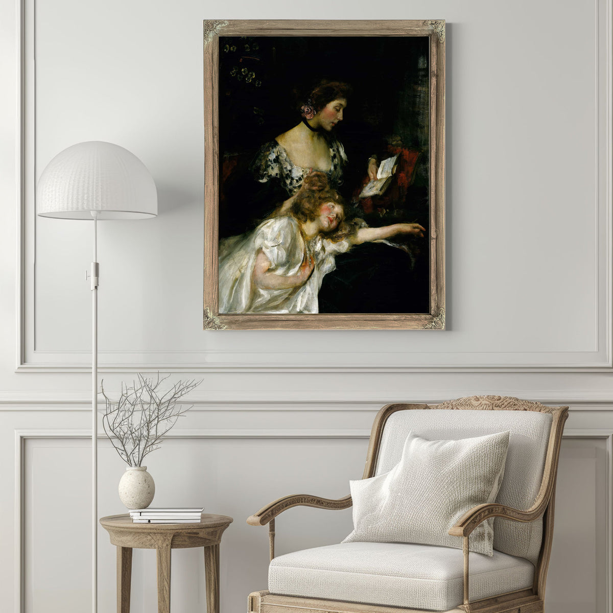 Mother And Child Lady Shannon And Kitty by James Jebusa Shannon