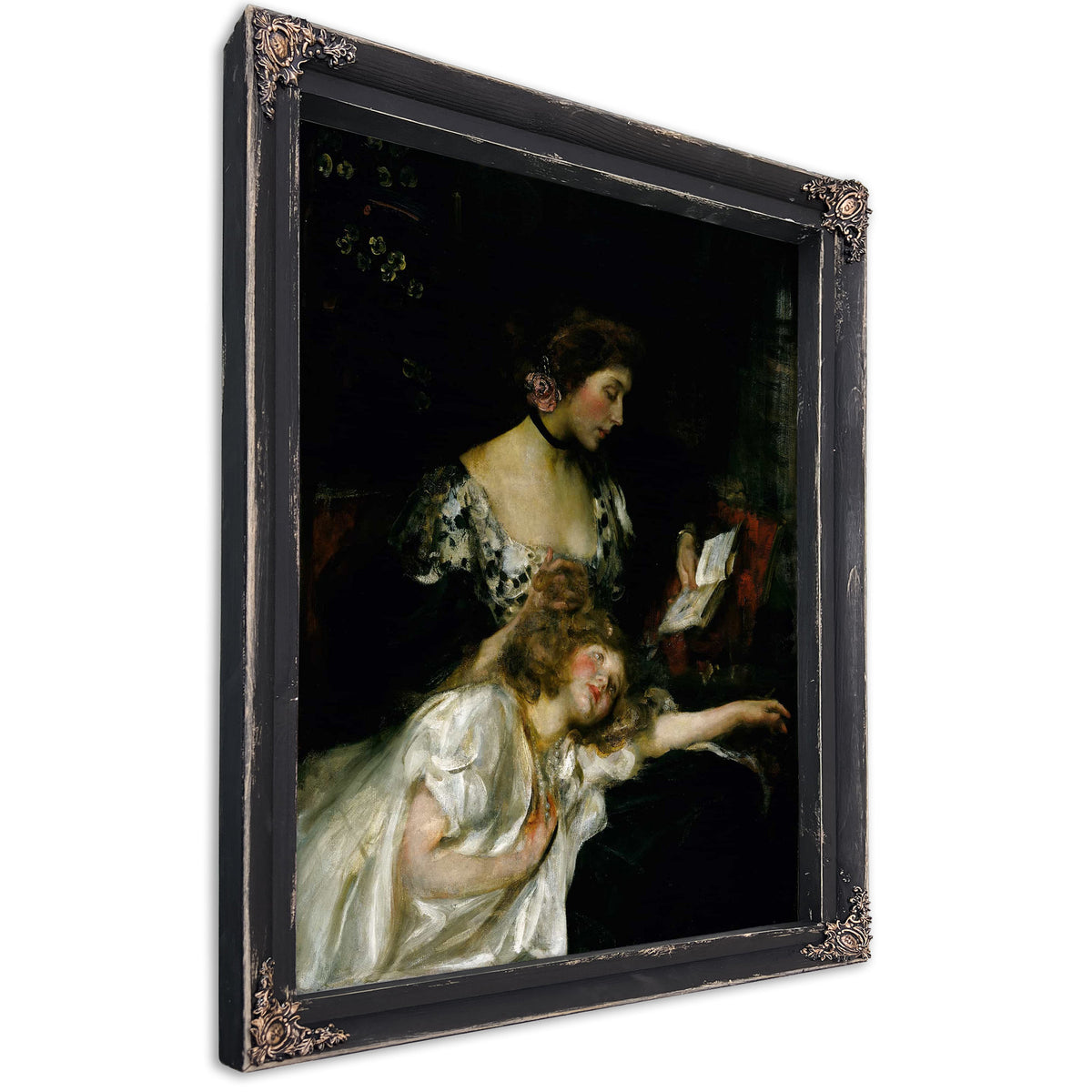 Mother And Child Lady Shannon And Kitty by James Jebusa Shannon