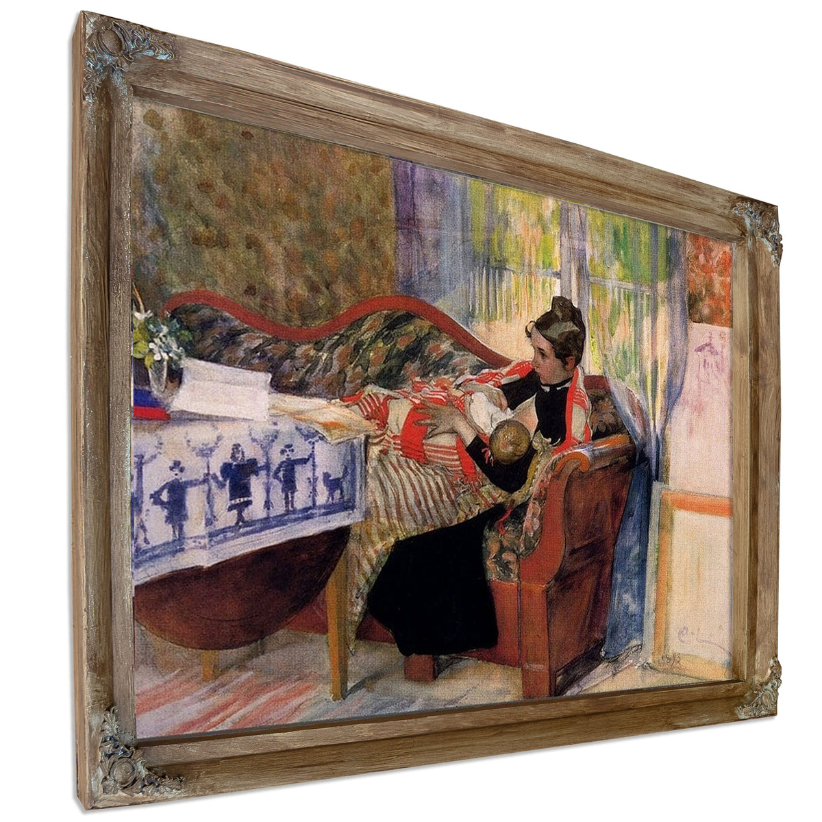 Mother Thoughts (Karin With Brita At Her Breast)) By Carl Larsson