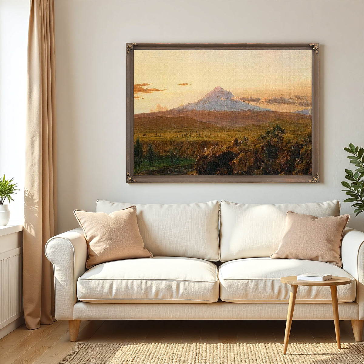 Mount Chimborazo At Sunset By Frederic Edwin Church