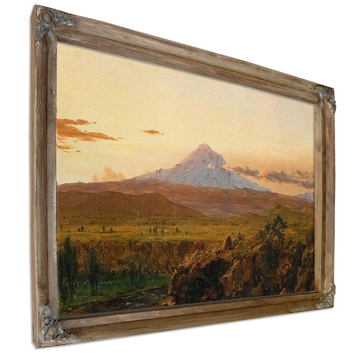 Mount Chimborazo At Sunset By Frederic Edwin Church