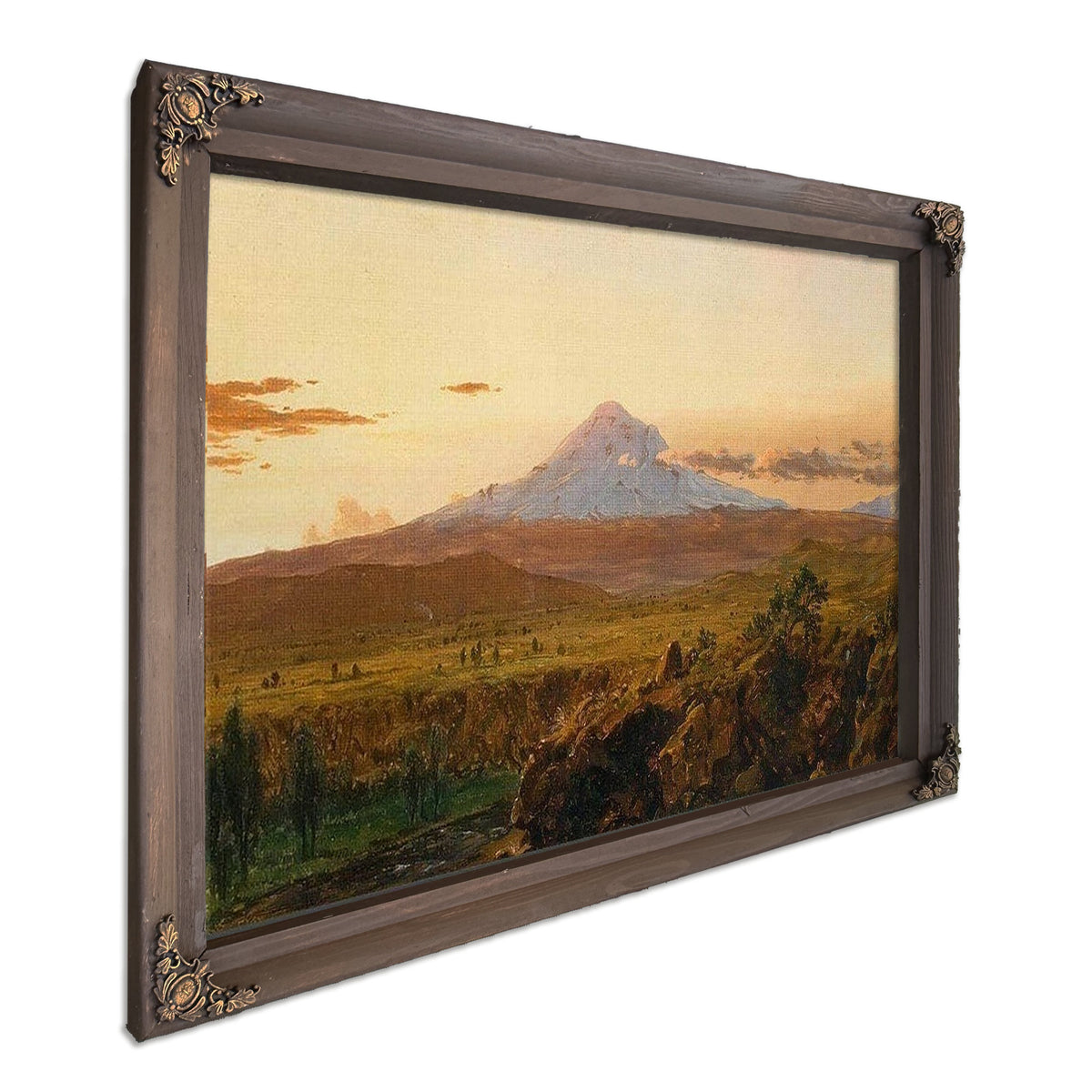 Mount Chimborazo At Sunset By Frederic Edwin Church