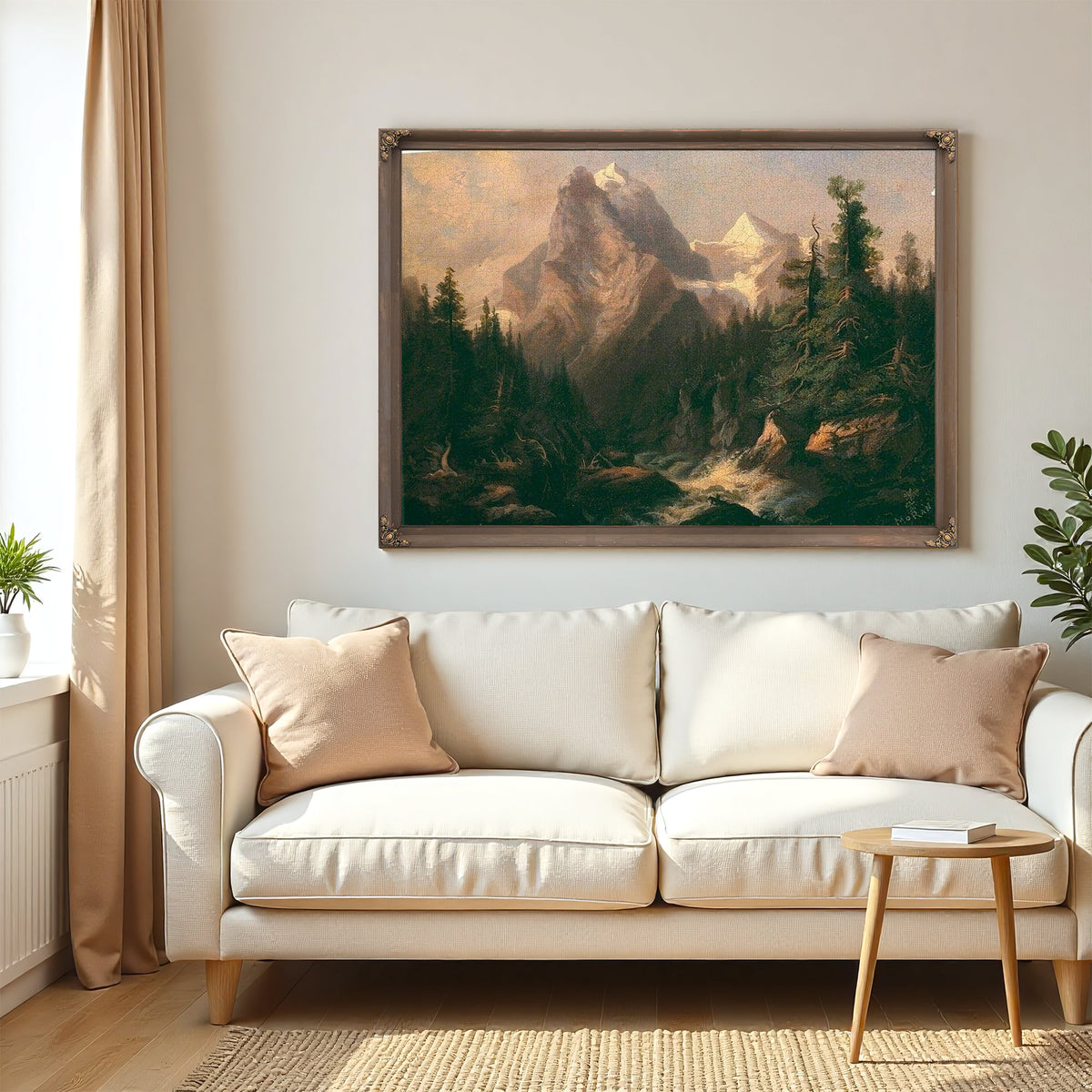 Mountain Scene By Thomas Moran