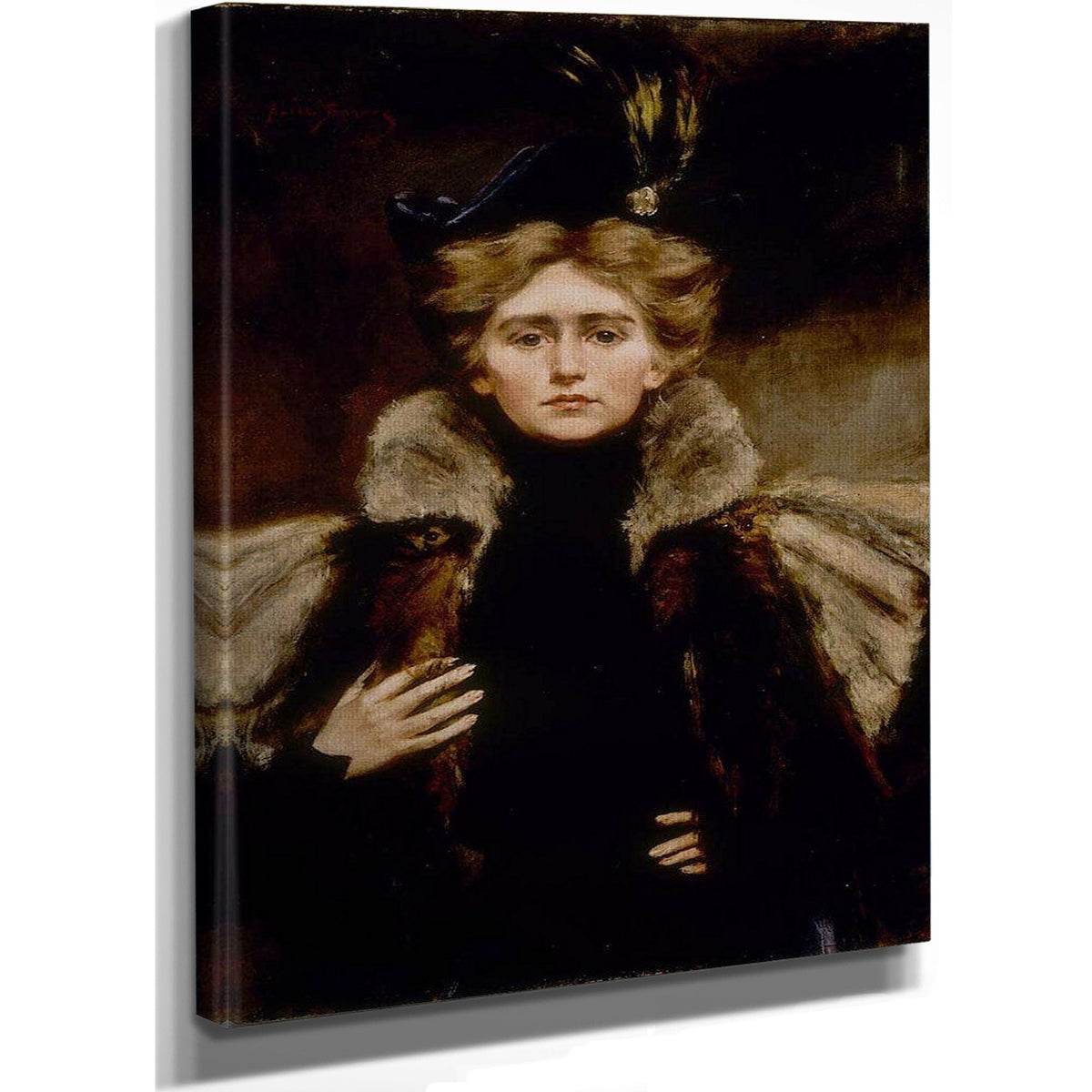 Natalie In Fur Cape By Alice Pike Barney