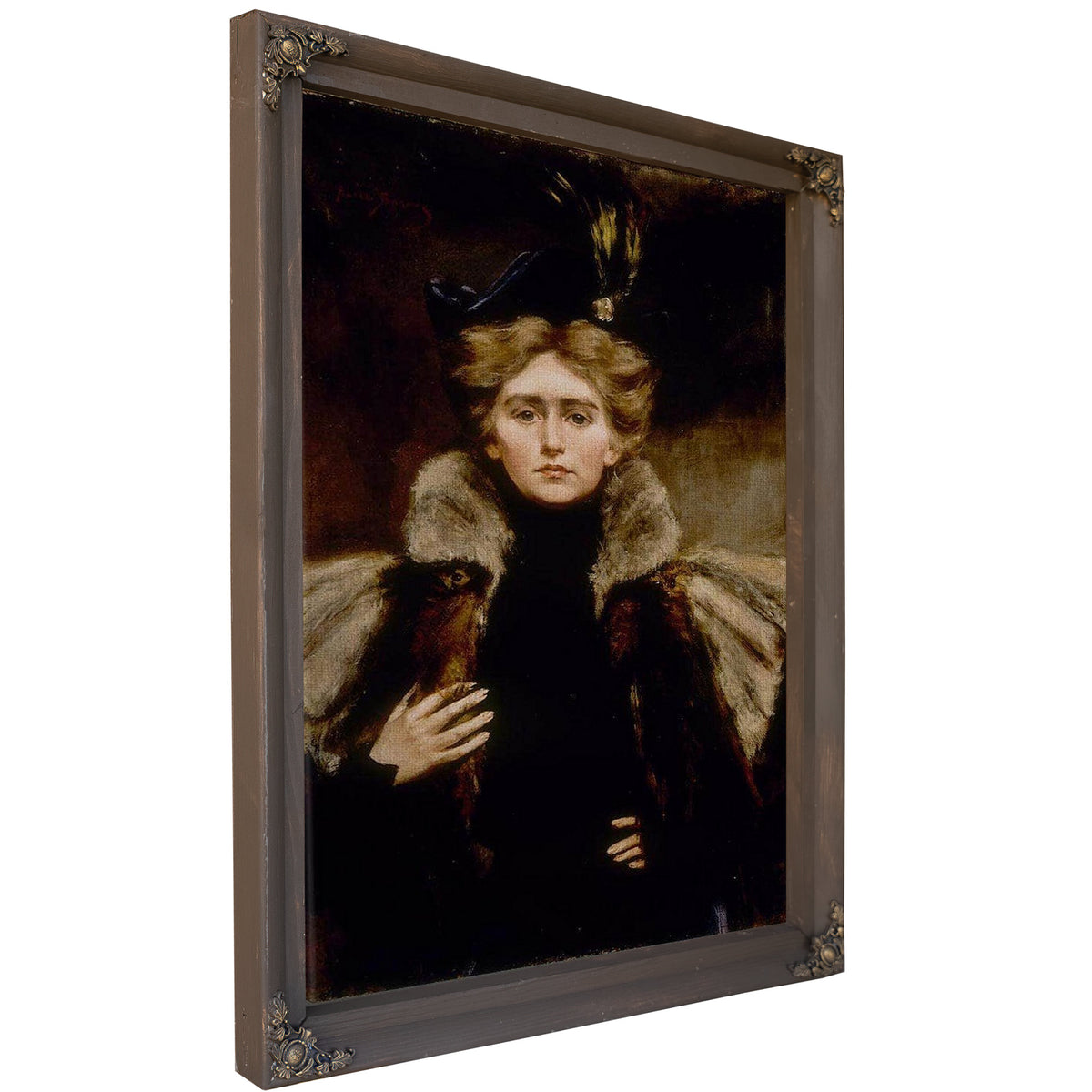 Natalie In Fur Cape By Alice Pike Barney