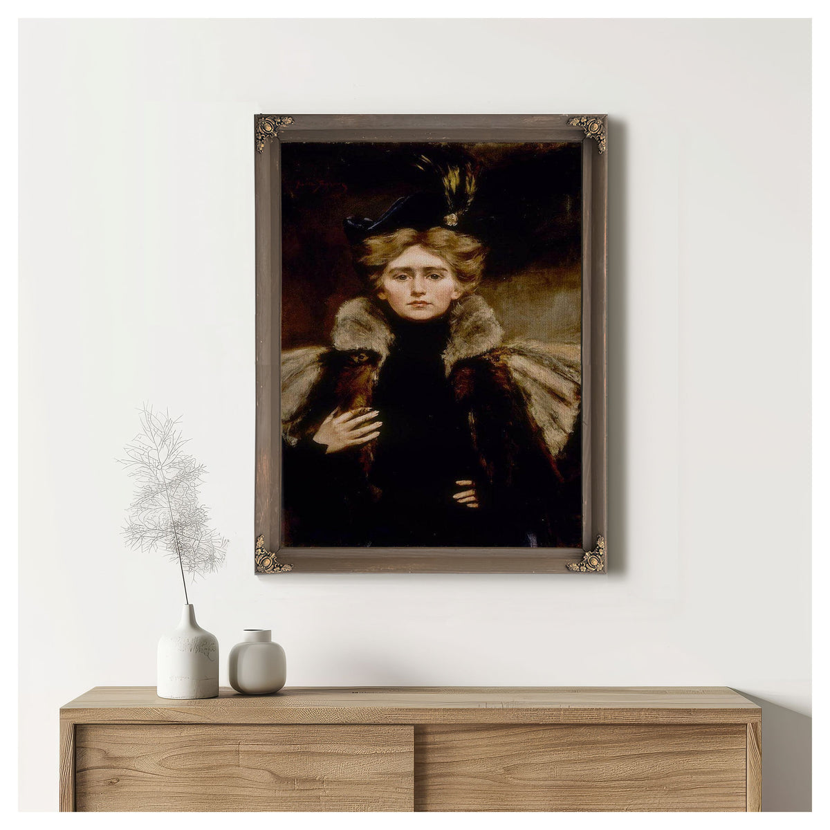 Natalie In Fur Cape By Alice Pike Barney