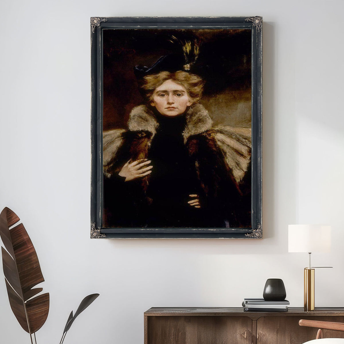Natalie In Fur Cape By Alice Pike Barney