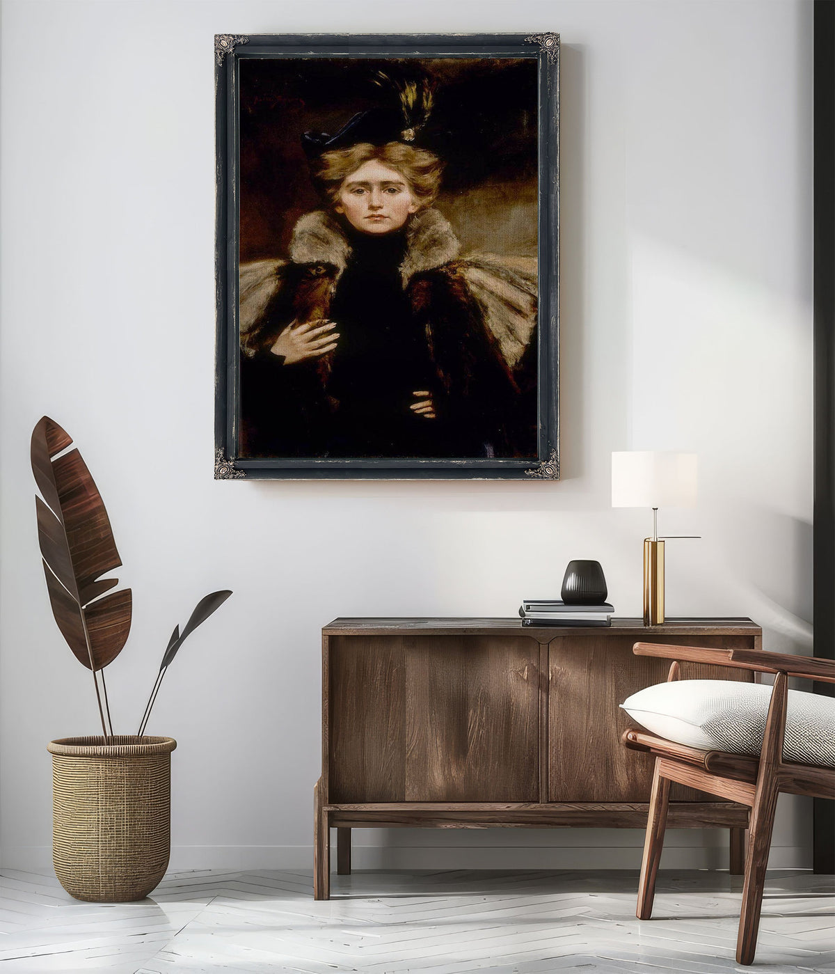 Natalie In Fur Cape By Alice Pike Barney
