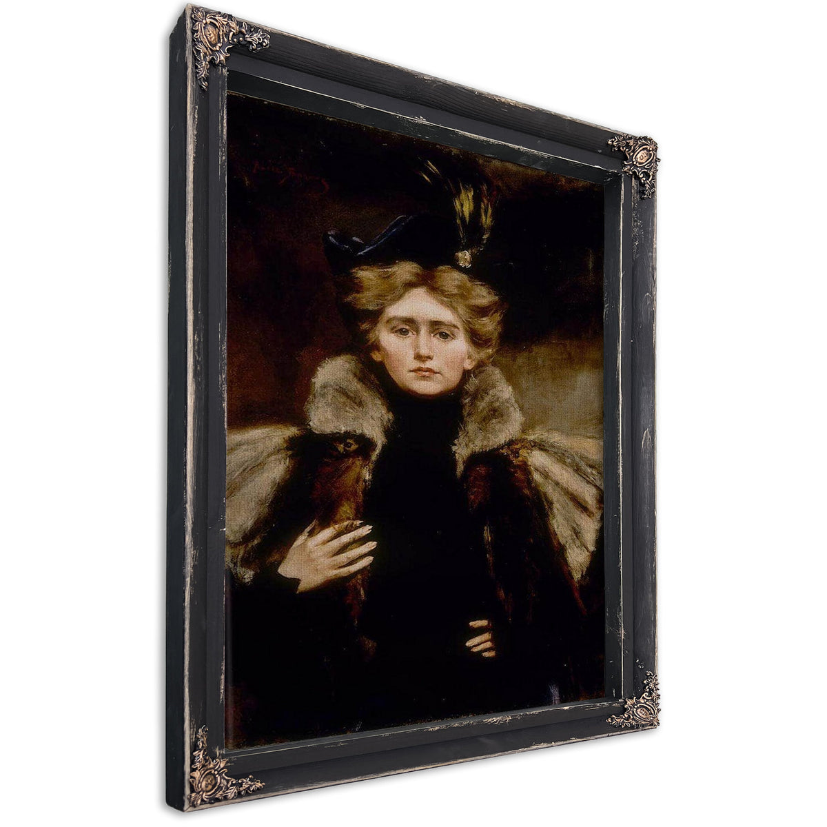 Natalie In Fur Cape By Alice Pike Barney