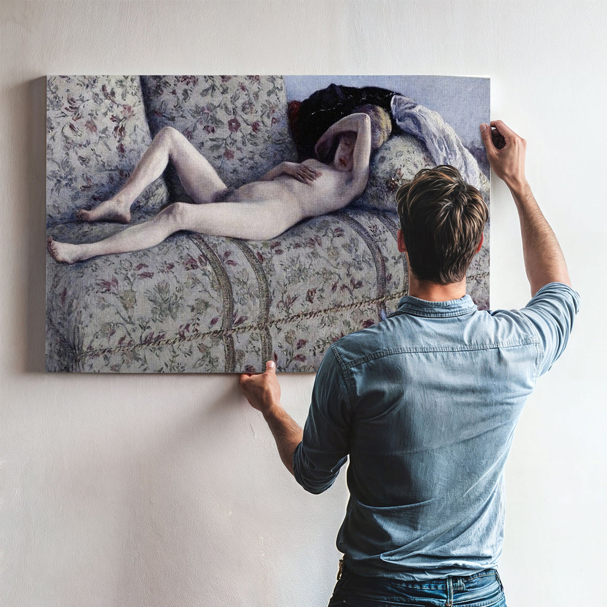 Nude On A Couch By Gustave Caillebotte