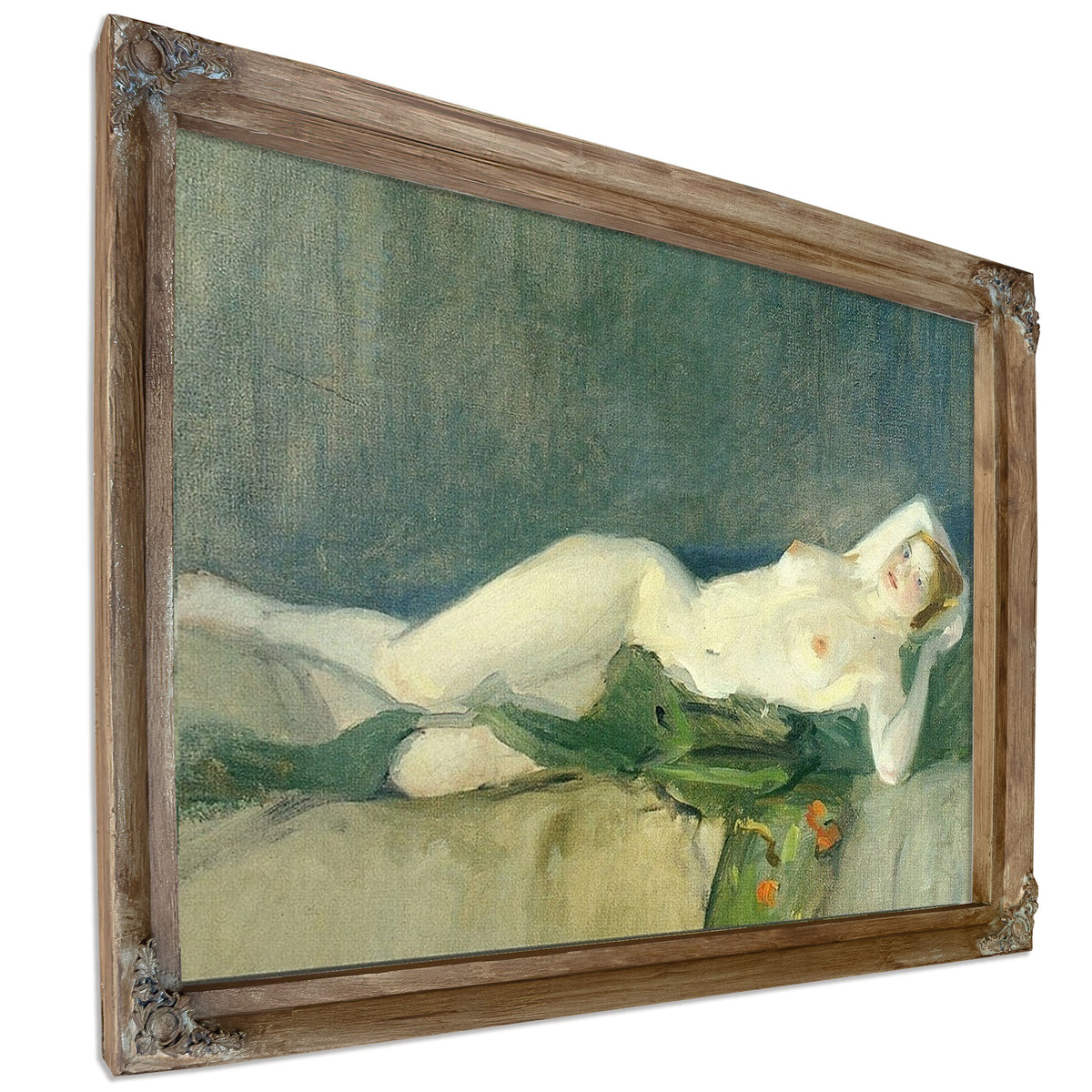 Nude With Green Scarf 1913 By John Sloan