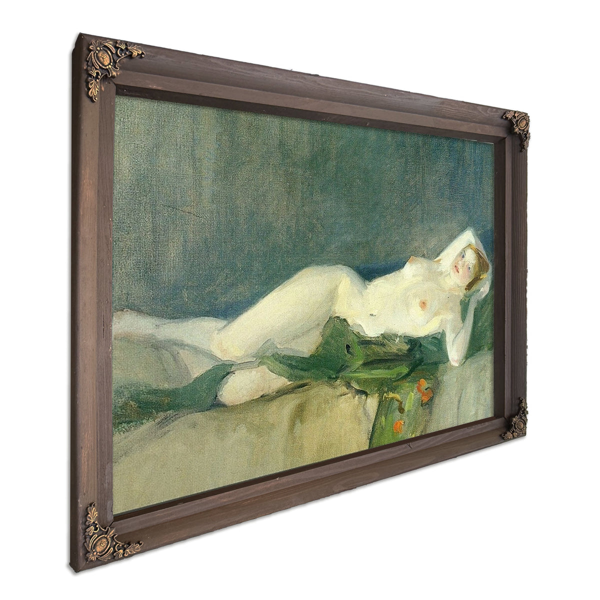 Nude With Green Scarf 1913 By John Sloan