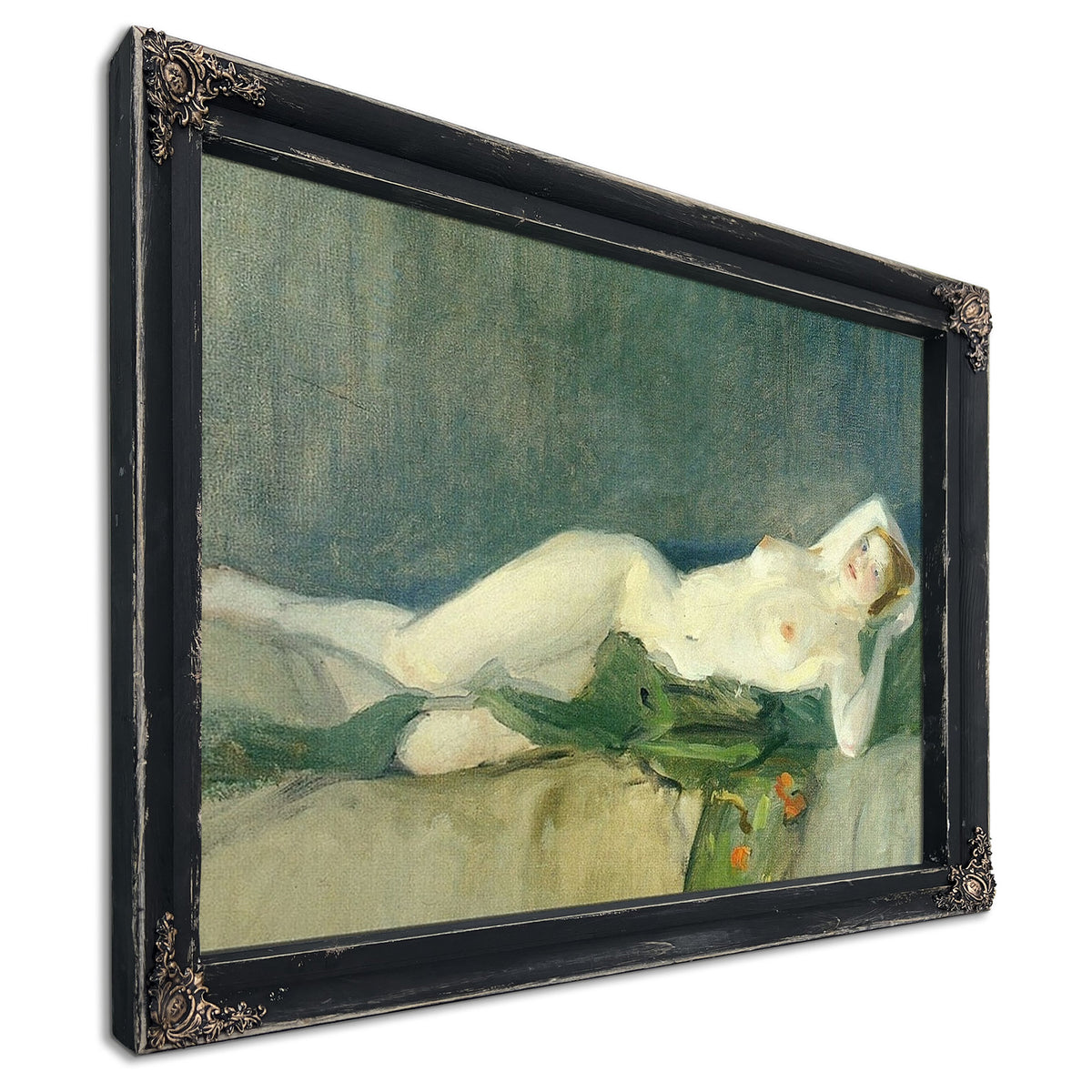 Nude With Green Scarf 1913 By John Sloan