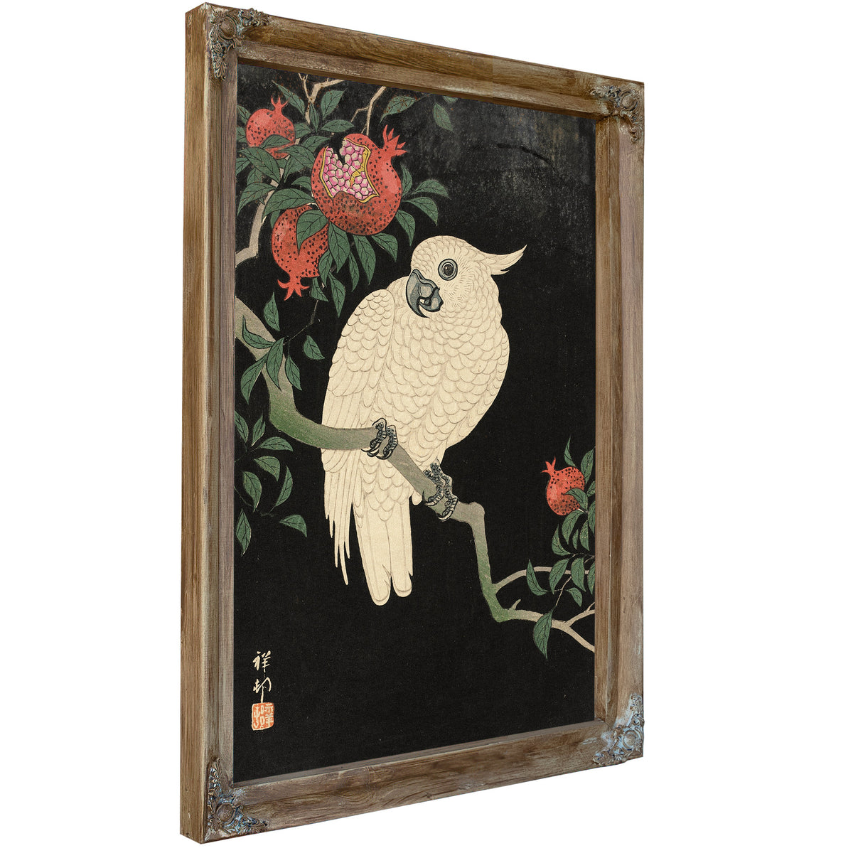 Cockatoo Pomegranate 20th Century By Ohara Koson
