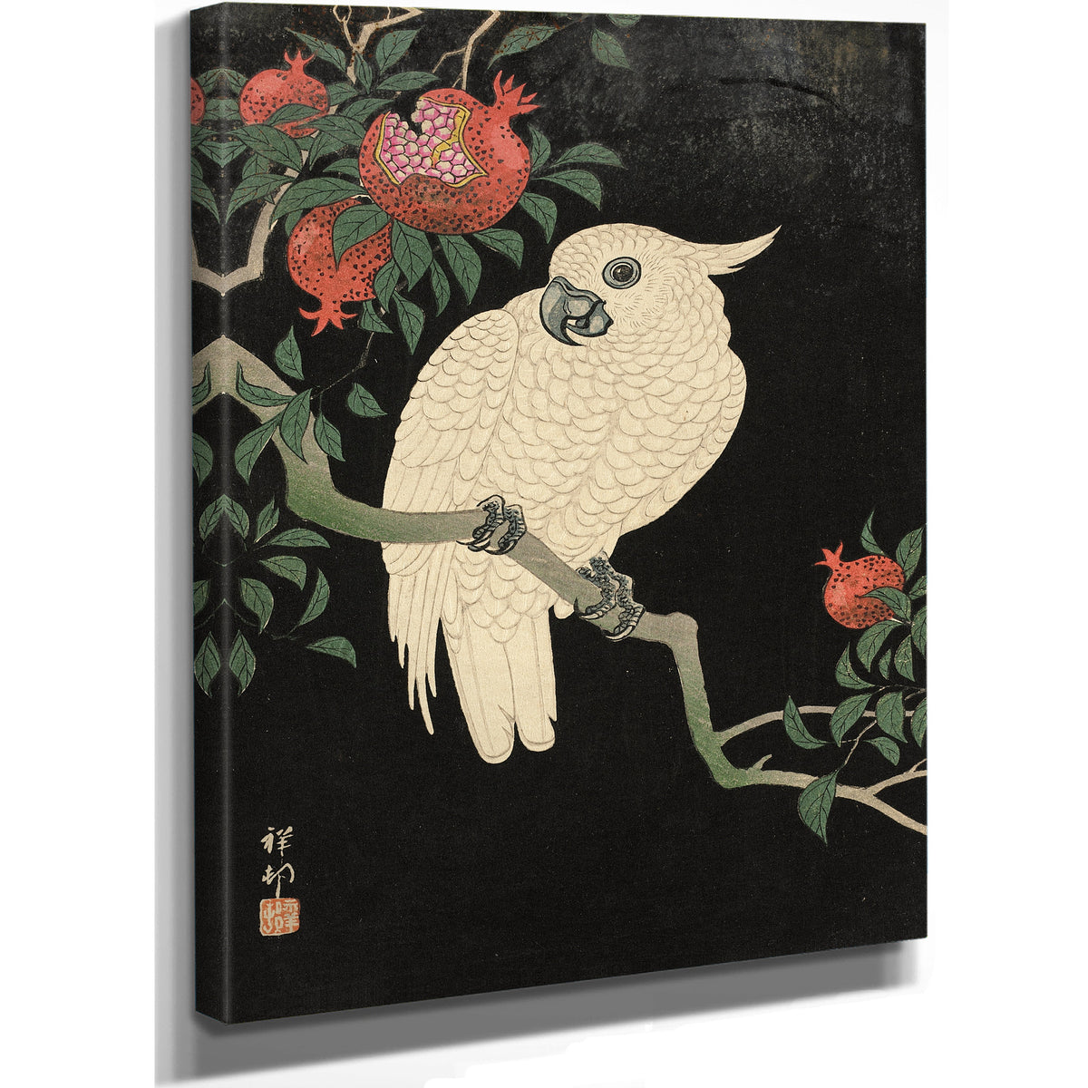 Cockatoo Pomegranate 20th Century By Ohara Koson