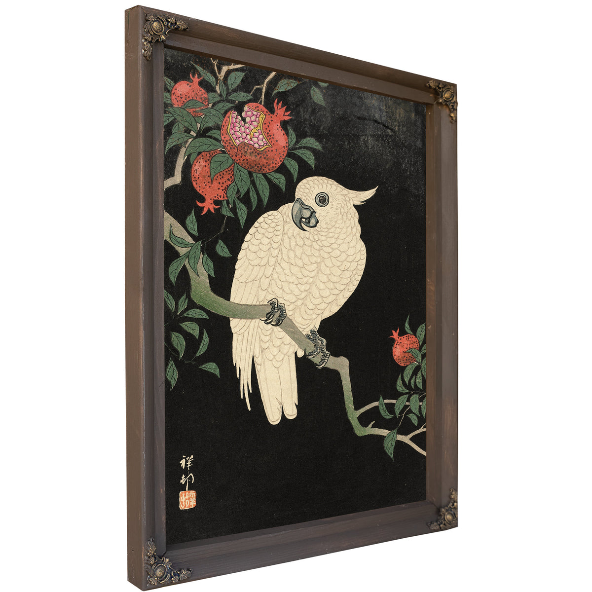 Cockatoo Pomegranate 20th Century By Ohara Koson