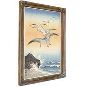 Five Seagulls Above Turbulent Sea 1900 By Ohara Koson
