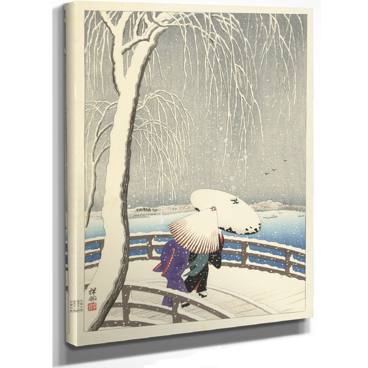 In Snow Yanagibashi 1927 By Ohara Koson