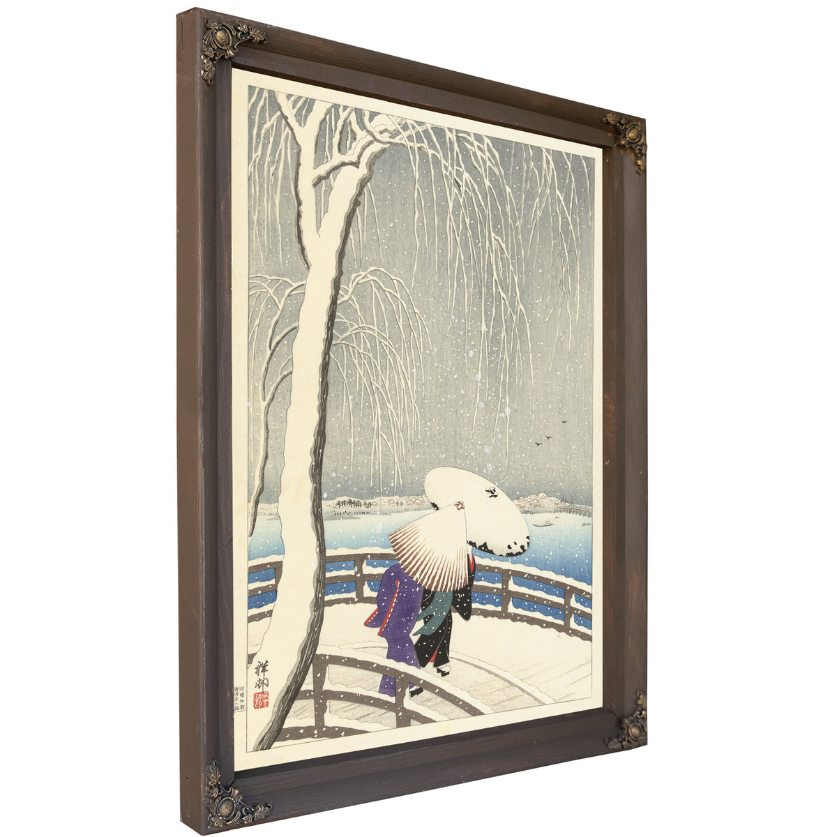In Snow Yanagibashi 1927 By Ohara Koson