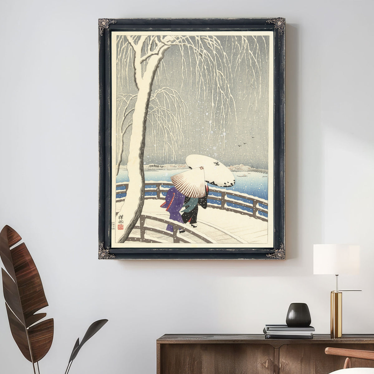 In Snow Yanagibashi 1927 By Ohara Koson