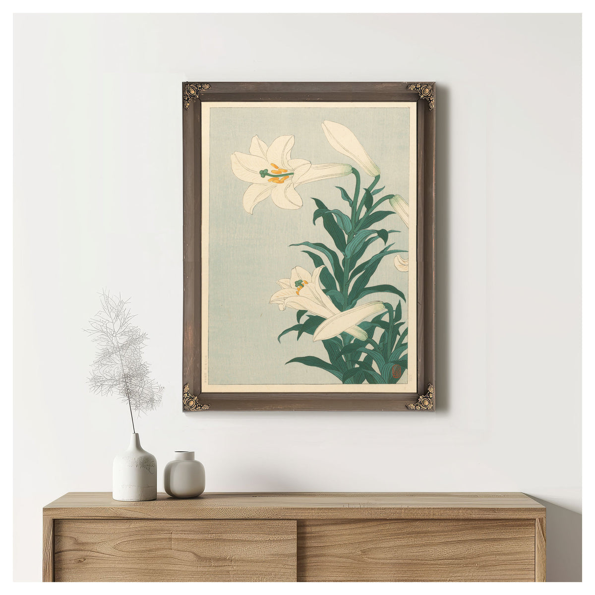 Lilies 1900 1930 By Ohara Koson