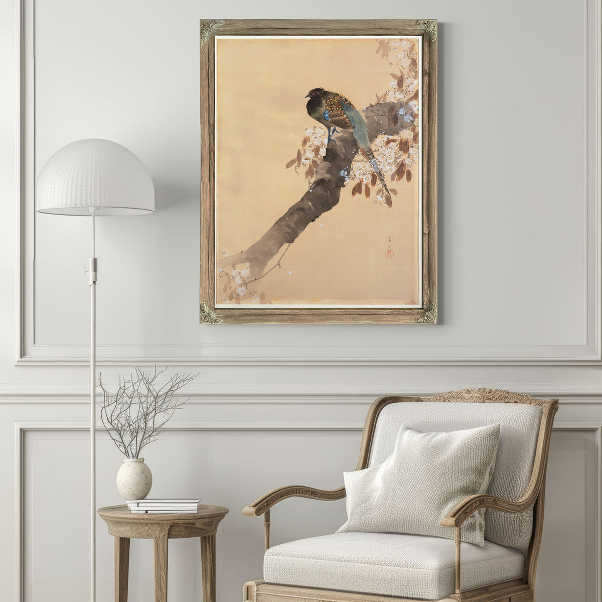 Pheasant Cherry Blossom Branch 1887 By Ohara Koson