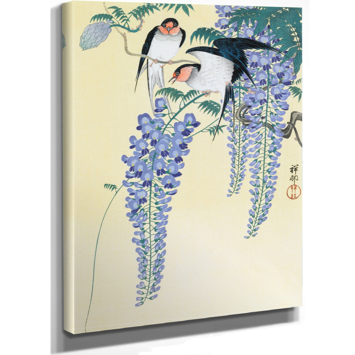 Swallows Wisteria 1930s By Ohara Koson