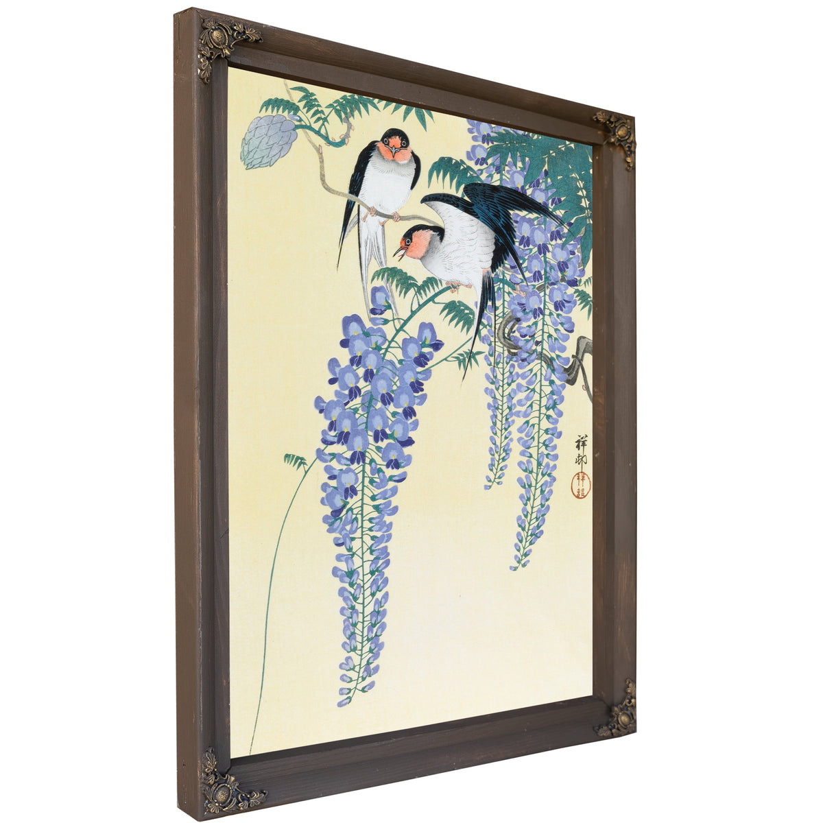Swallows Wisteria 1930s By Ohara Koson