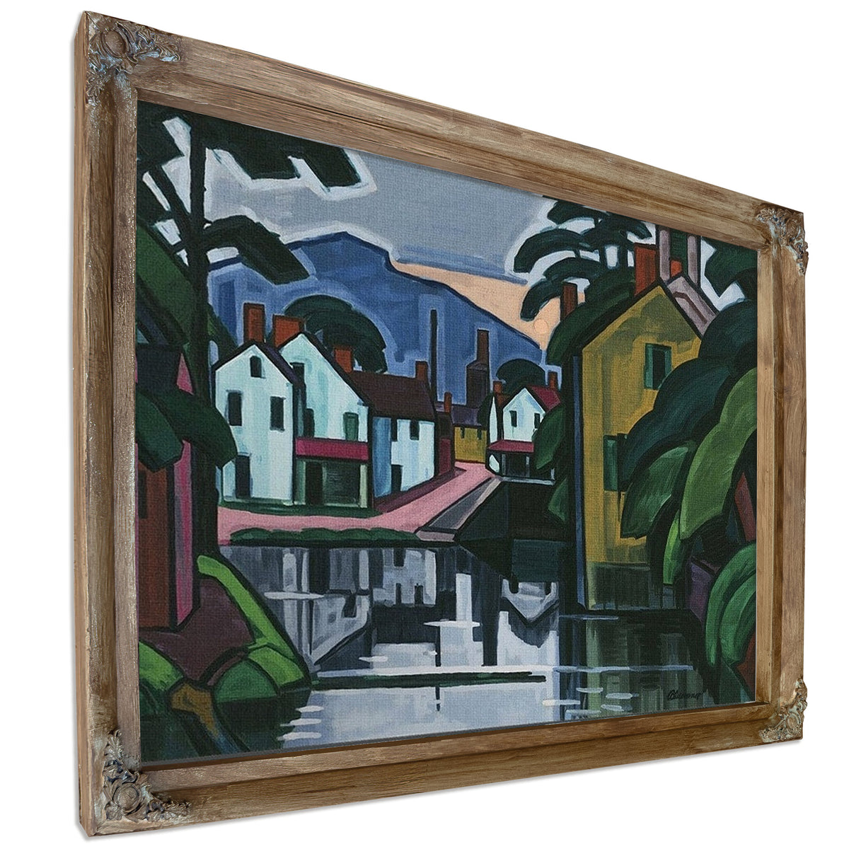 Old Canal Port By Oscar Bluemner