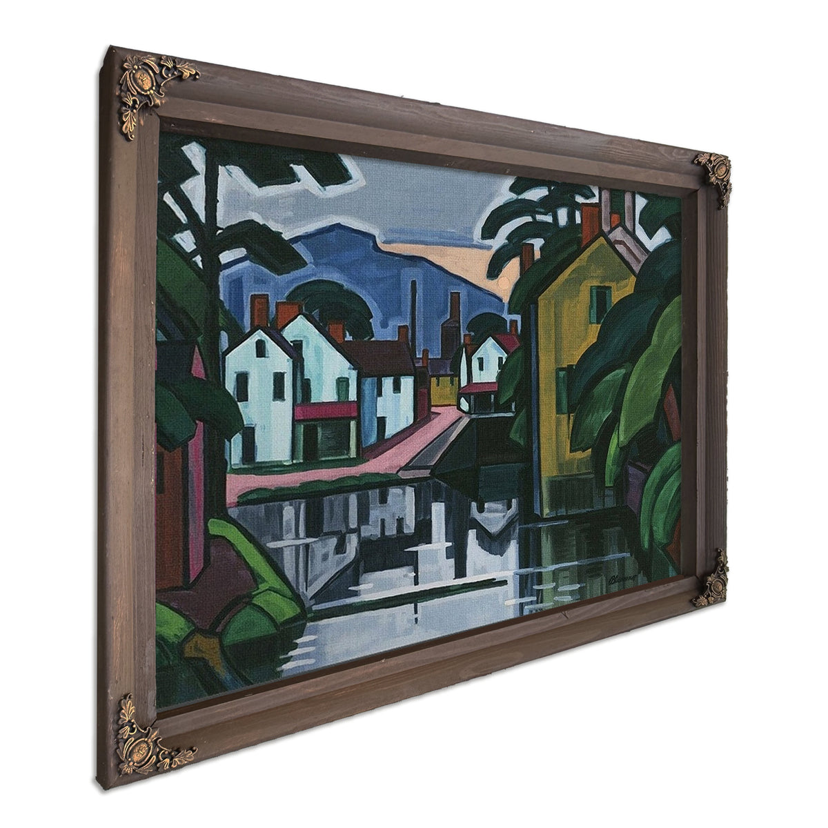 Old Canal Port By Oscar Bluemner