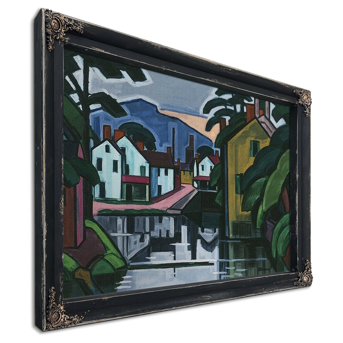 Old Canal Port By Oscar Bluemner