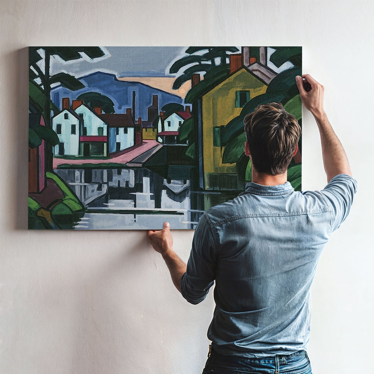 Old Canal Port By Oscar Bluemner