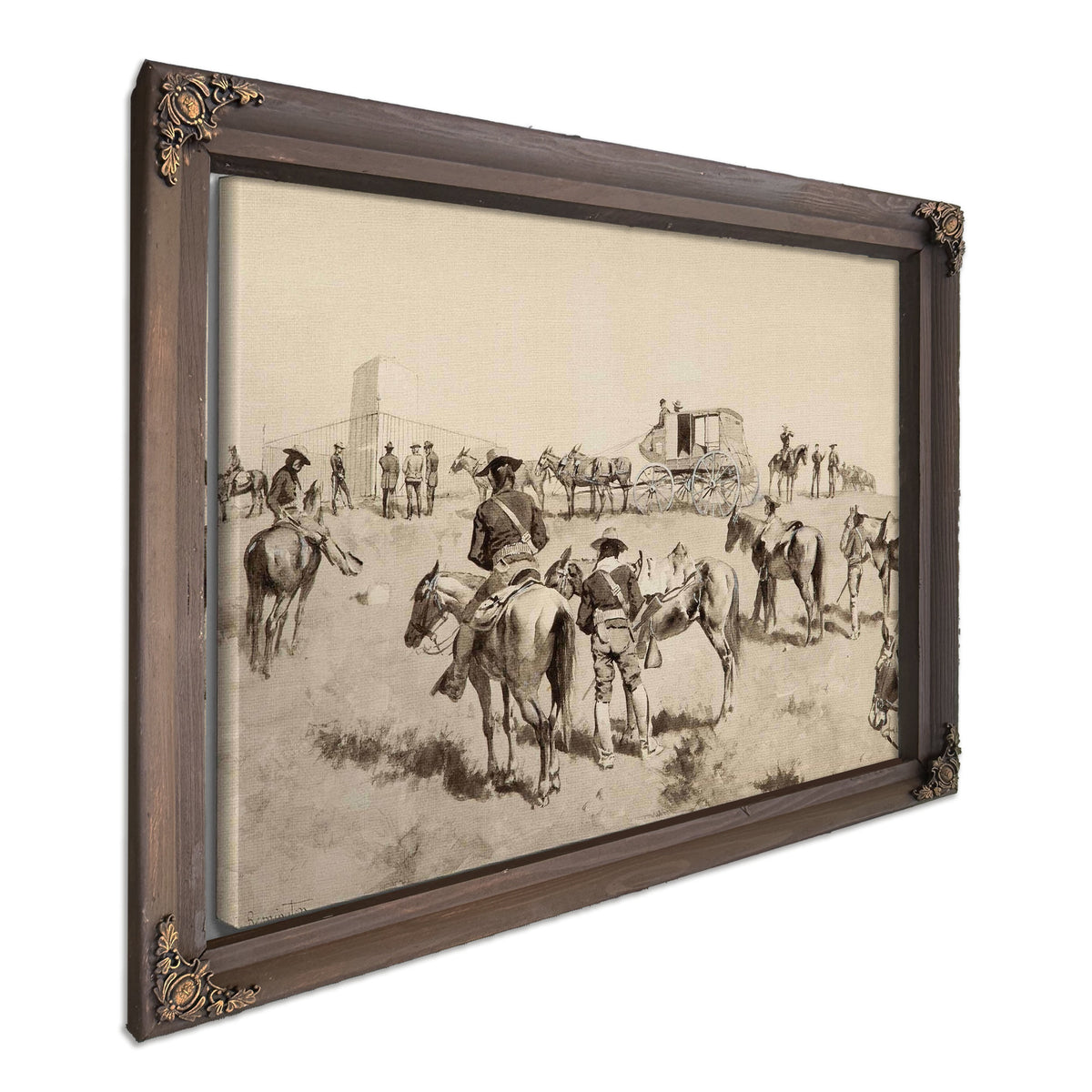 On The Bighorn by Frederic Remington