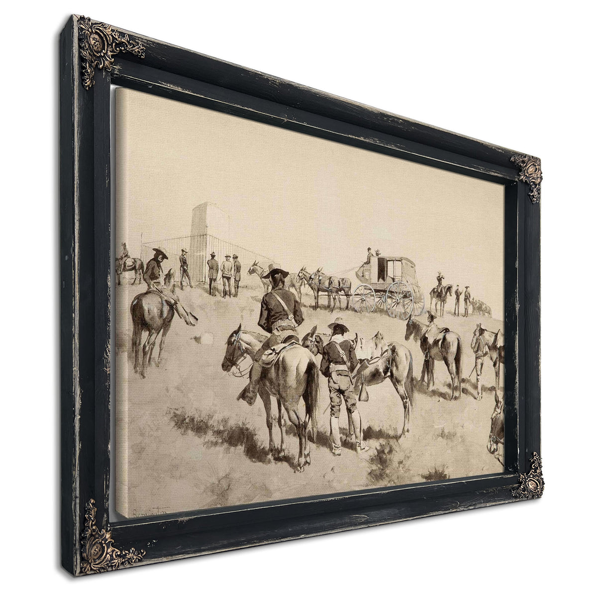 On The Bighorn by Frederic Remington