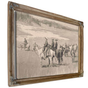 On The Head Waters Burgess Finding A Ford by Frederic Remington