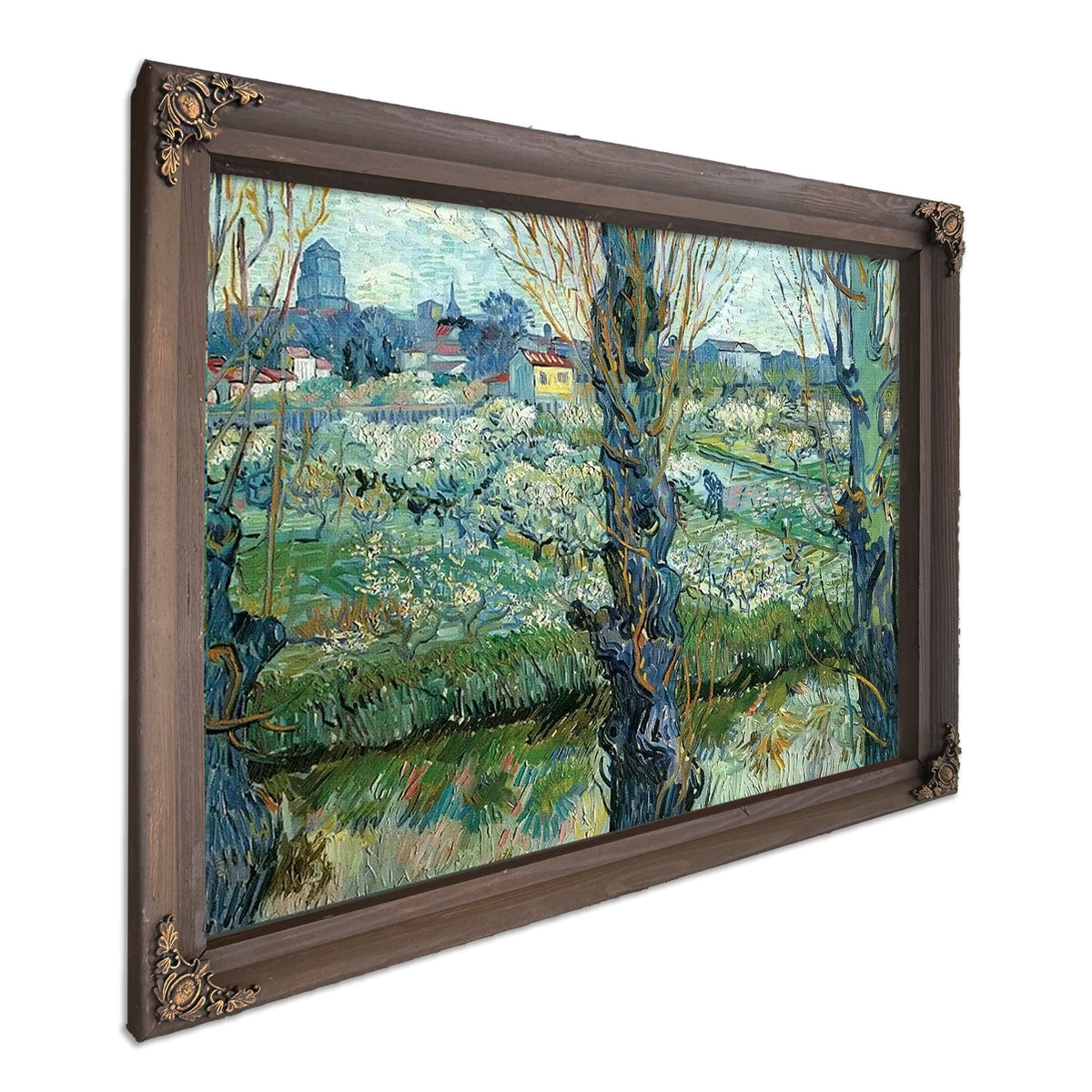 Orchard In Blossom With View Of Arles By Vincent Van Gogh