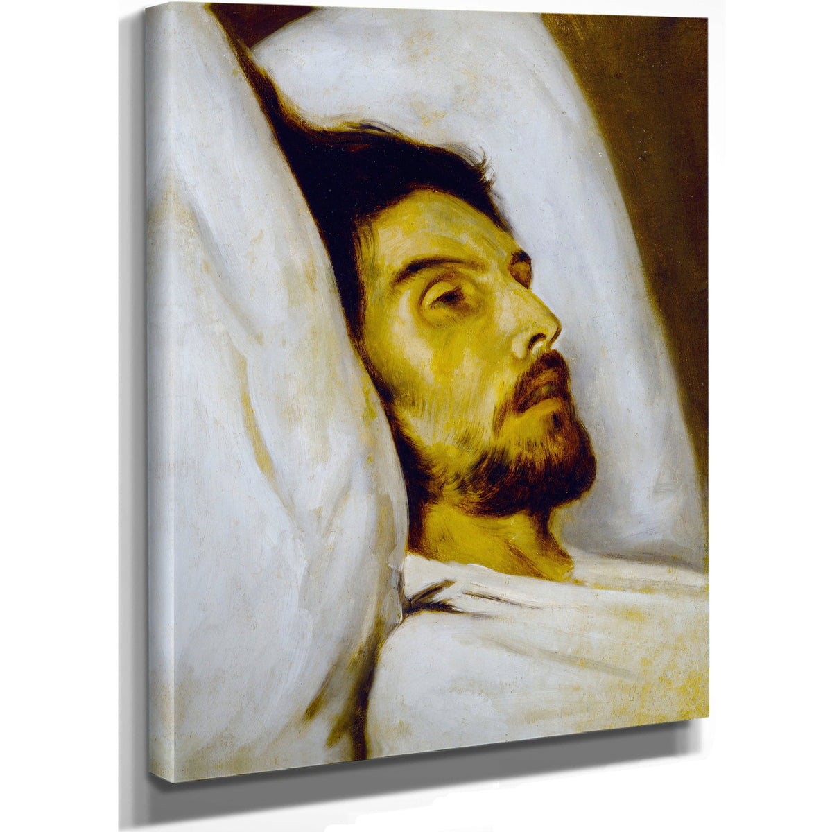 Portrait Dhomme Sur Son Lit de Mort By Paul Delaroche