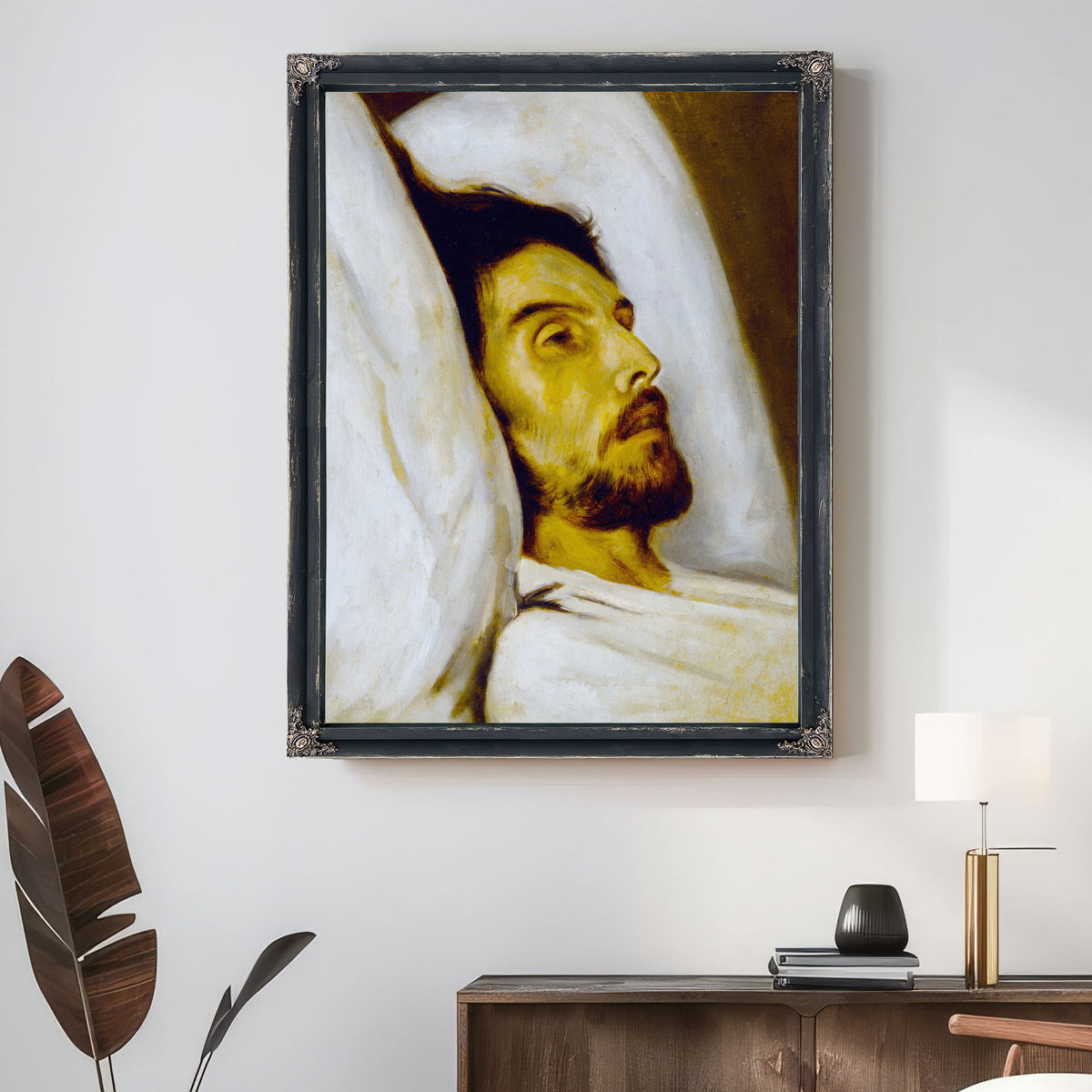 Portrait Dhomme Sur Son Lit de Mort By Paul Delaroche