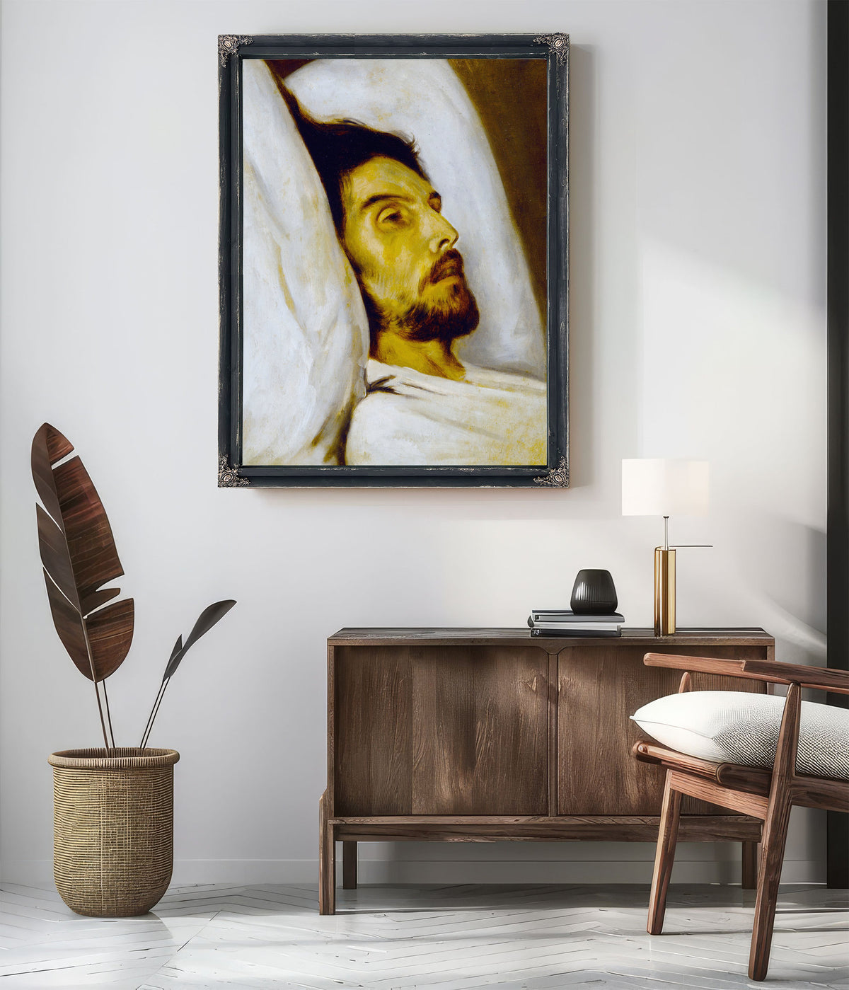 Portrait Dhomme Sur Son Lit de Mort By Paul Delaroche