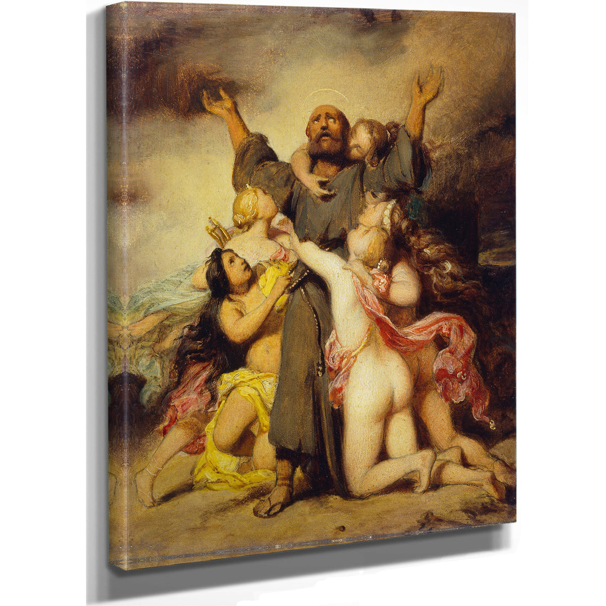 The Temptation Saint Anthony By Paul Delaroche