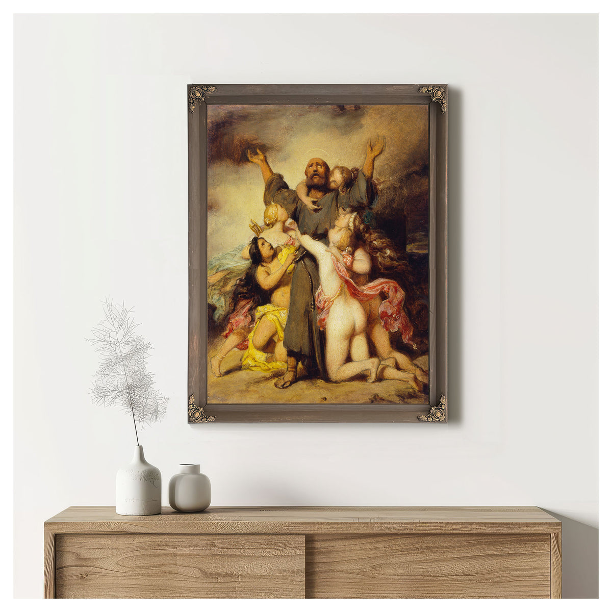 The Temptation Saint Anthony By Paul Delaroche
