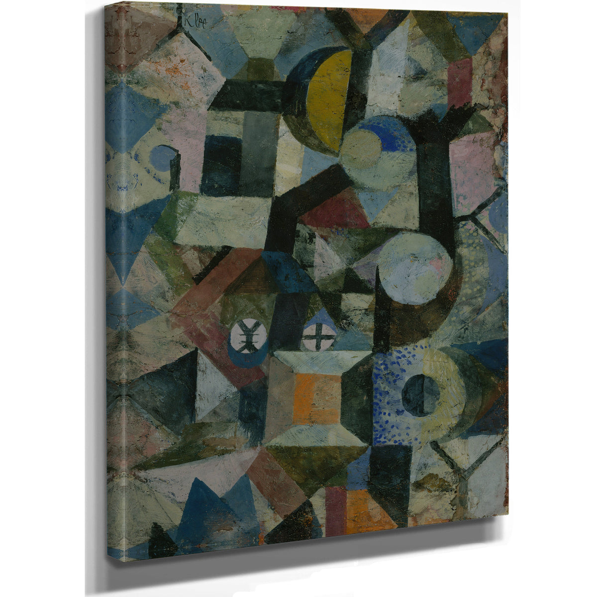 Composition the Yellow Half Moon the y By Paul Klee
