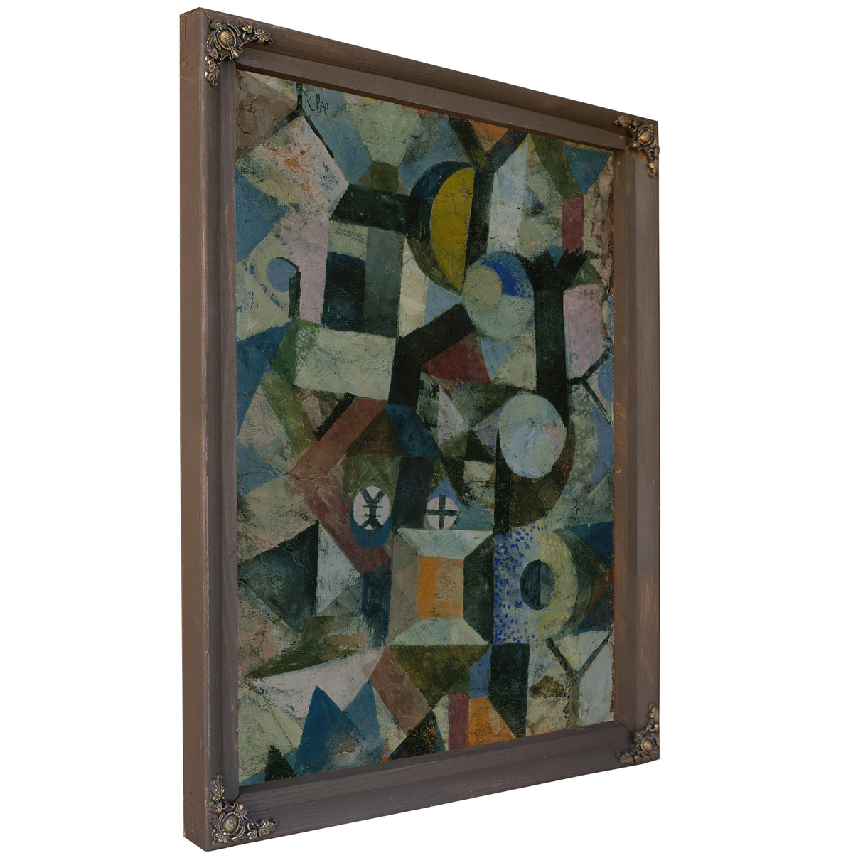 Composition the Yellow Half Moon the y By Paul Klee
