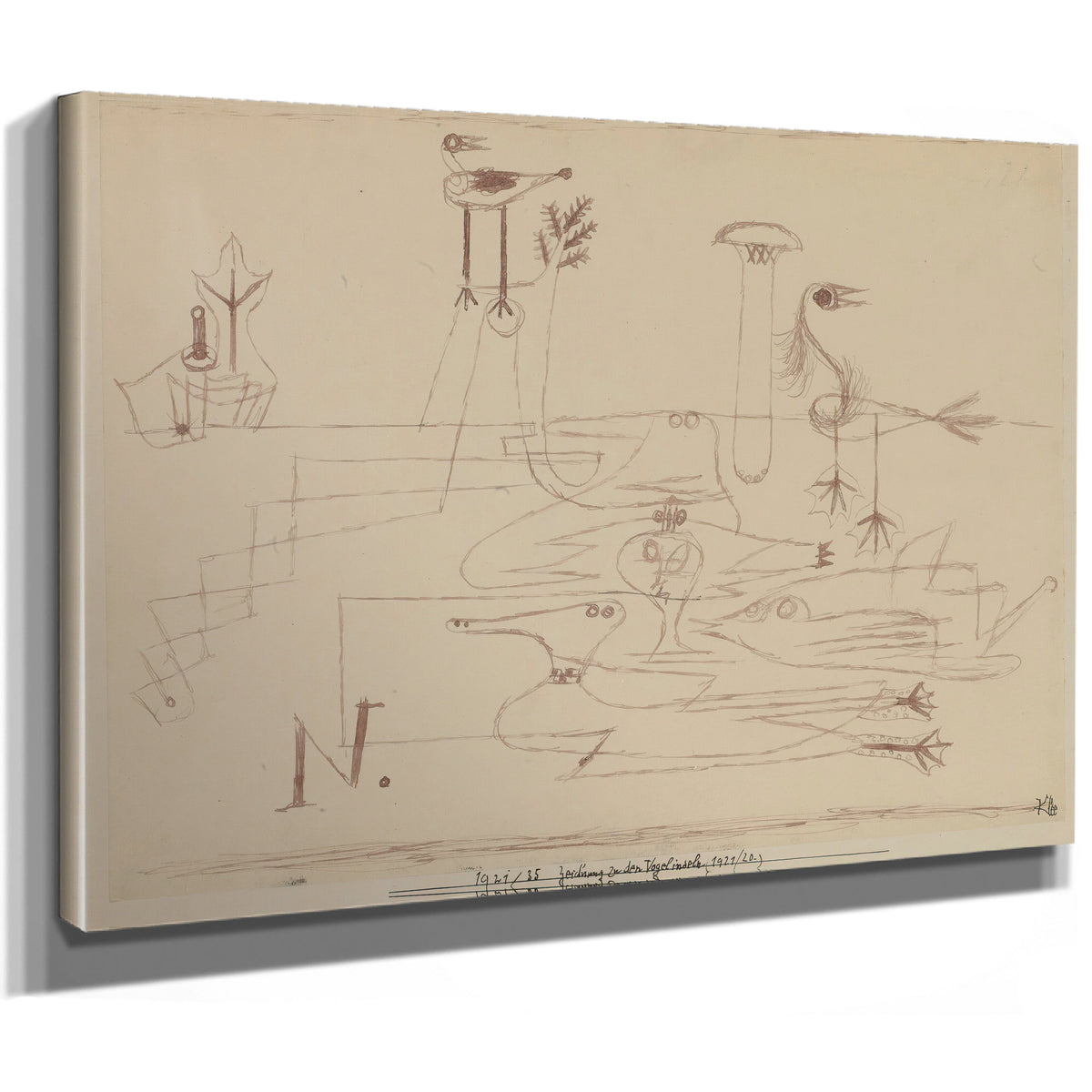 Drawing Bird Islands 1921 By Paul Klee